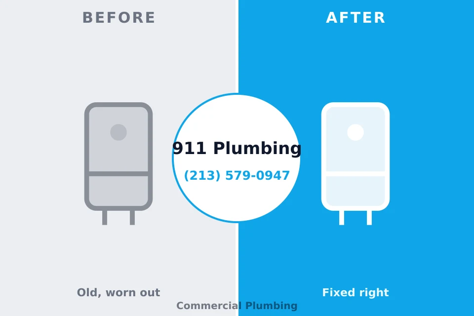 Before and after: plumbing repair Woodside, PA